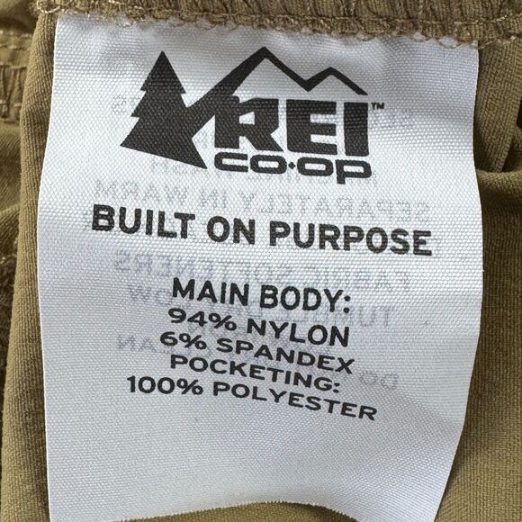 REI Co Op Cargo Shorts Mens 38 Tan Relaxed Fit Nylon Hiking Outdoor Utility - Picture 15 of 16
